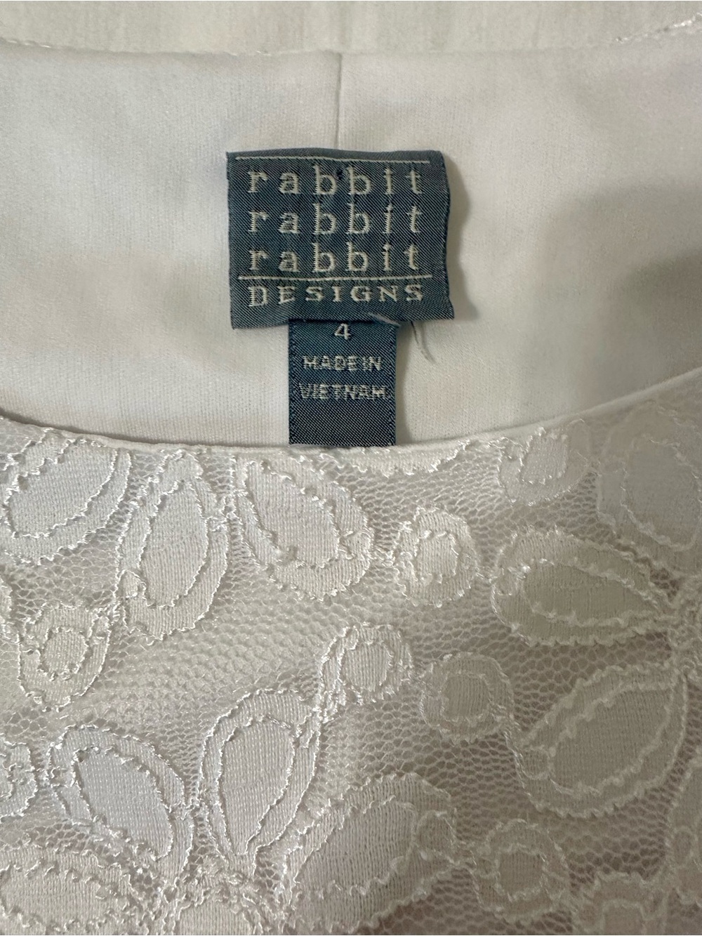 Rabbit Rabbit Rabbit White Lace Overlay Dress - Picture 5 of 10